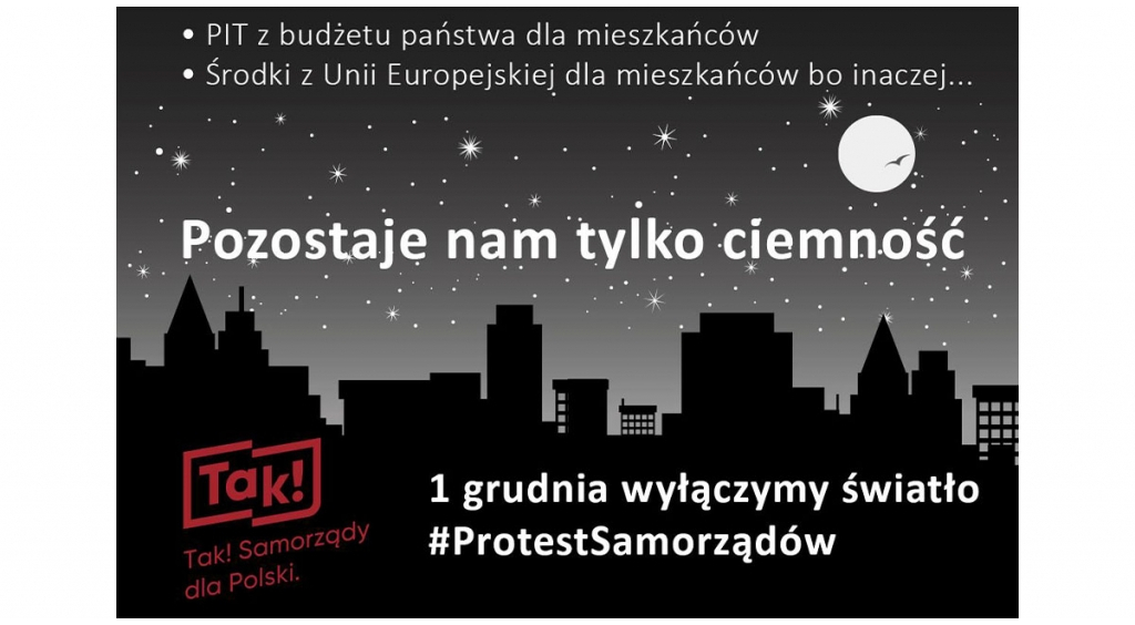 Protest samorządów #TylkoCiemność