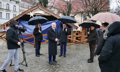 Otwarcie Szopki Betlejemskiej na rynku