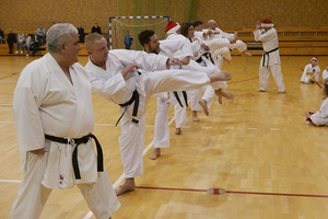 Trening karate shotokan z Mikołajem