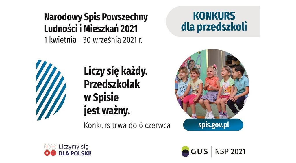 Konkurs „Liczy się każdy. Przedszkolak w Spisie jest ważny.”