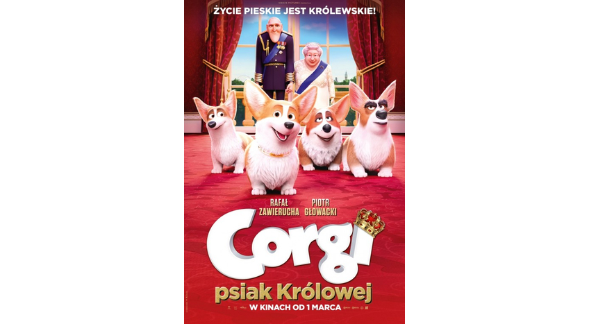 Corgi, psiak Królowej 2D dubbing