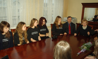 Młodzieżowa Rada Miasta - spotkanie z Krystyną Kłosin - 01.01.2013