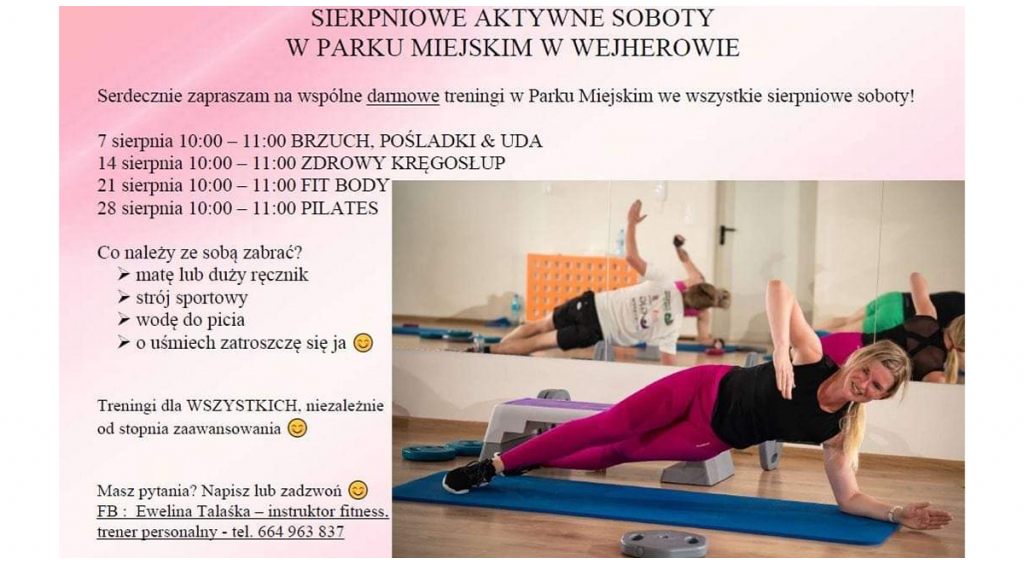 Zajęcia fitness w sobotę w Parku 