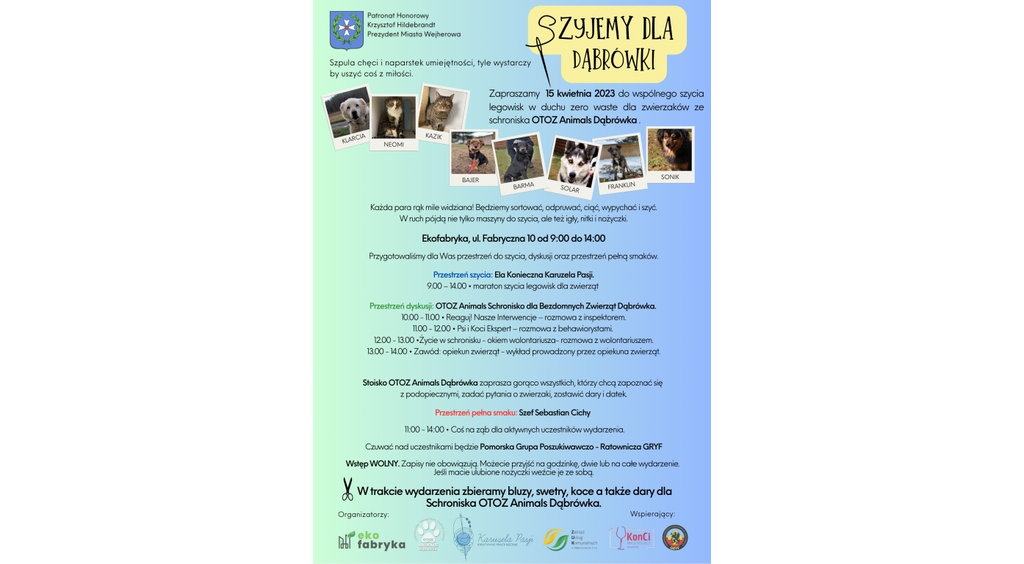 Akcja w Ekofabryce – Szyjemy dla Dąbrówki
