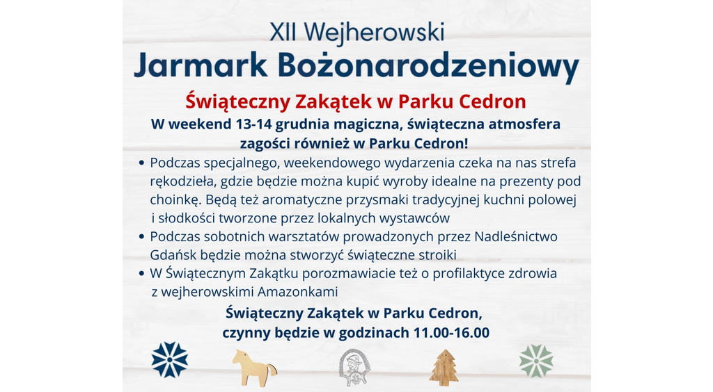 Świąteczny Zakątek w Parku Cedron 