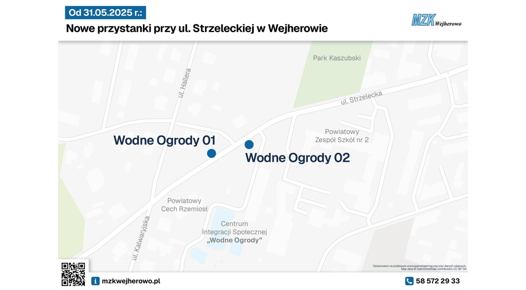 Nowe przystanki w Wejherowie. Korekta rozkładu jazdy