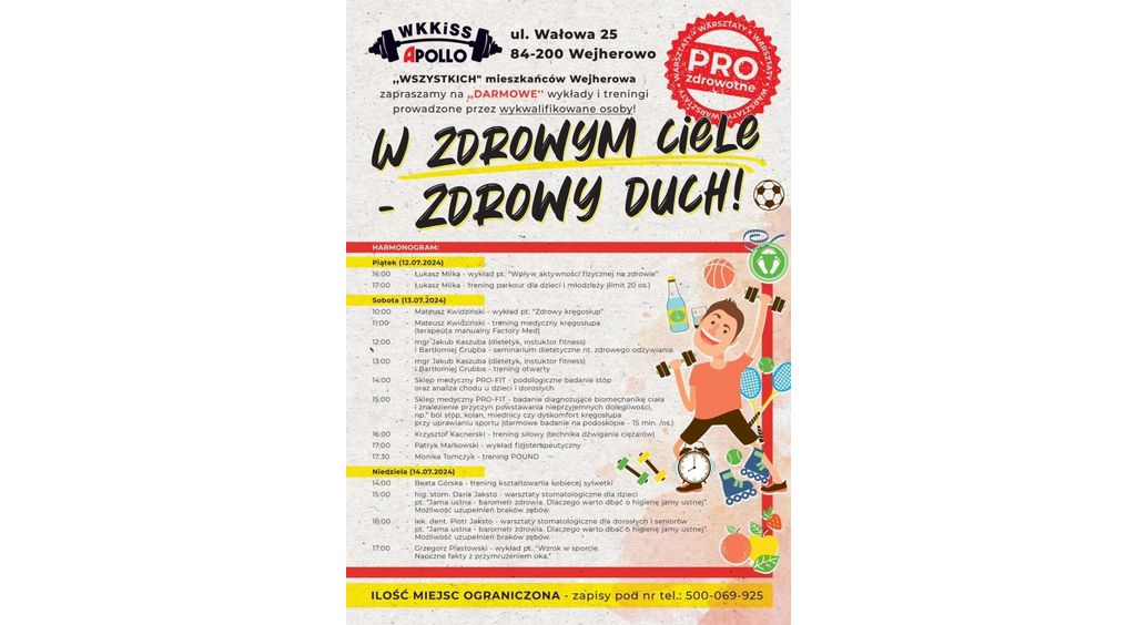 W zdrowym ciele zdrowy duch – warsztaty prozdrowotne