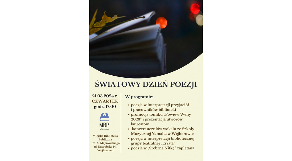 Wieczór poezji w wejherowskiej bibliotece