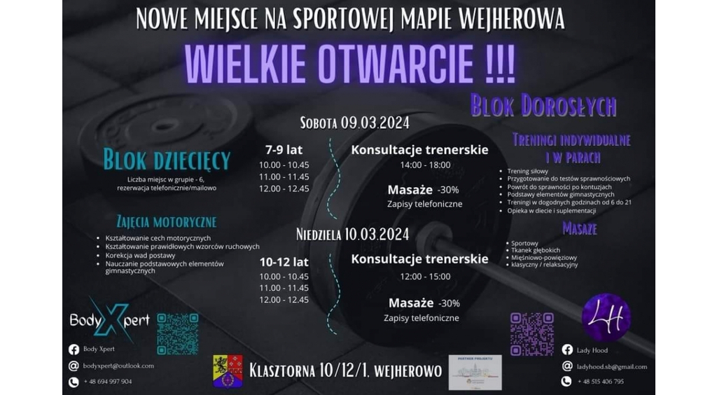 Wejherowska Karta Mieszkańca - nowy obiekt sportowy w Wejherowie