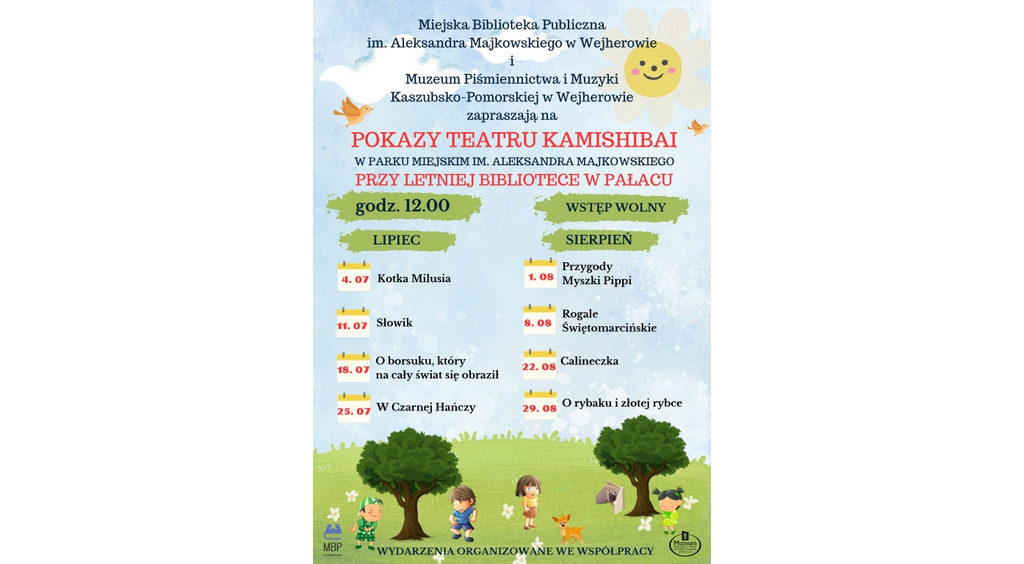 Teatrzyk kamishibai w wejherowskim parku 