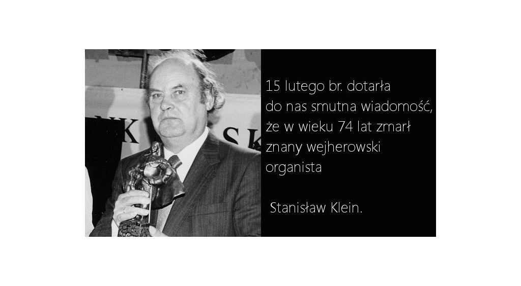 Odszedł znany wejherowianin Stanisław Klein 