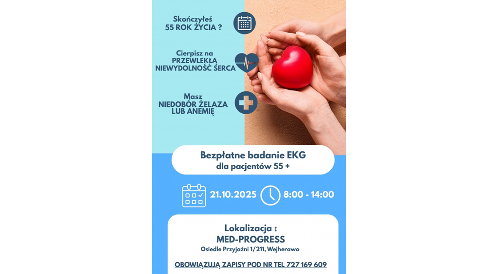 Dzień serca - bezpłatne badania EKG 