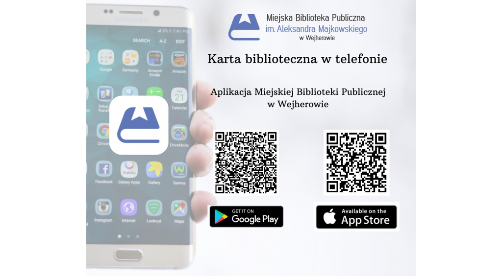 Karta biblioteczna w telefonie dzięki aplikacji Miejskiej Biblioteki Publicznej w Wejherowie 