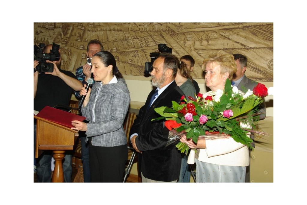 Szabla Kilińskiego , kwiaty i gratulcje dla Prezydenta Wejherowa - 26.06.2012