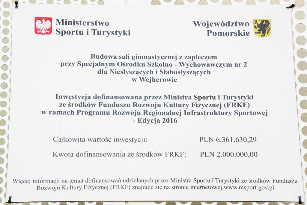 Nowa hala sportowa w Ośrodku dla Niesłyszących