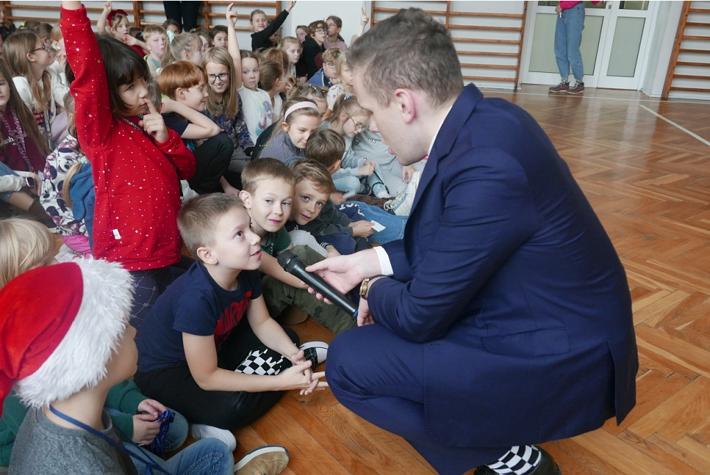 Spotkania szachisty Michała Kanarkiewicza w szkołach