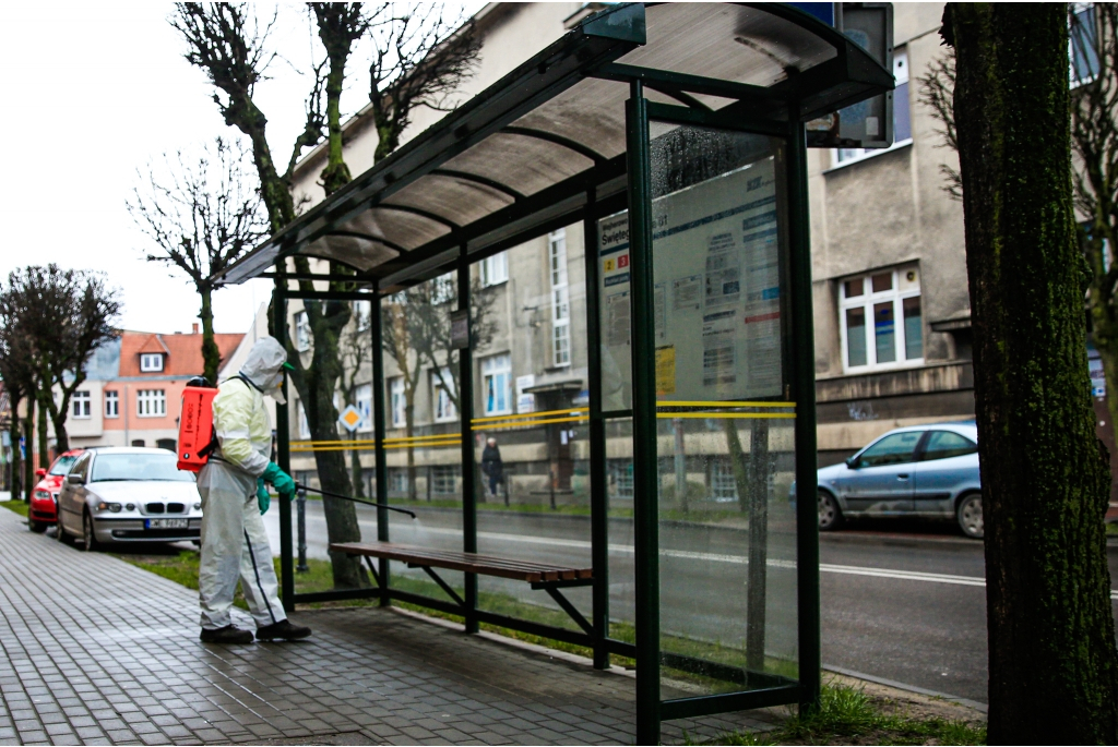 W Wejherowie odkażano przystanki