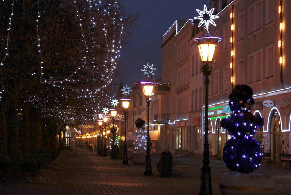 Iluminacje świetlne w Wejherowie-centrum