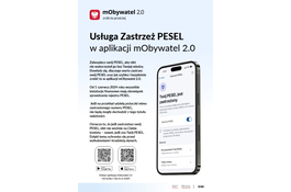 Usługa Zastrzeż PESEL w aplikacji mObywatel 2.0