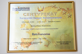 Certyfikat Europejskiego Rejestru Renomowanych
