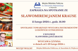 Spotkanie ze Sławomirem Janem Krause – wystawa instrumentów ludowych i etnicznych 