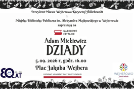 Zapraszamy na Narodowe Czytanie w Wejherowie