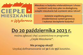 „Ciepłe Mieszkanie” – zgłoś chęć uczestnictwa w programie