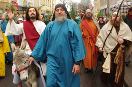 Inscenizacja  wjazdu Chrystusa do Jerozolimy Kaszubskiej