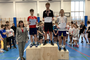 Noworoczne zawody halowej lekkoatletyki w SP 5