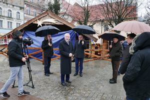 Otwarcie Szopki Betlejemskiej na rynku