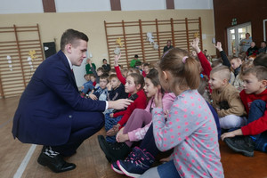 Spotkania szachisty Michała Kanarkiewicza w szkołach