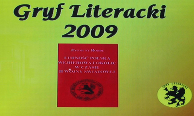 Nagroda Gryf Literacki 2009 dla dr Zygmunta Rohde - 5 marca 2010r.