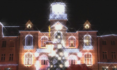 Włączenie iluminacji świątecznej w Wejherowie.
