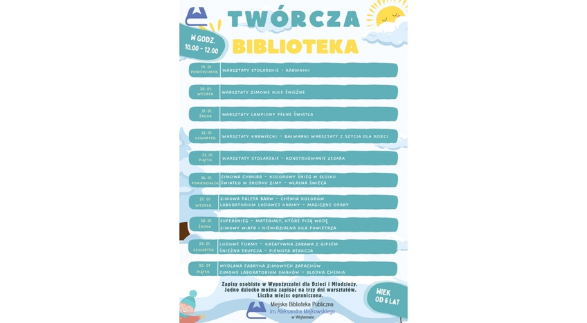 Ferie Zimowe w Bibliotece - Zapisy