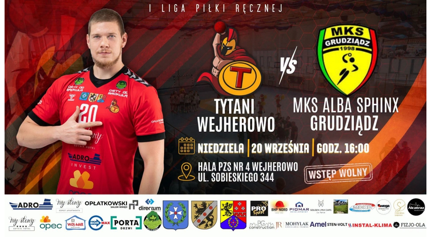 Mecz I ligi piłki ręcznej mężczyzn KS Tytani Wejherowo - MKS ALBA SPHINX Grudziądz