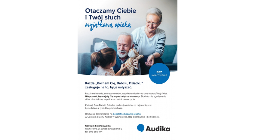 Bezpłatne badania słuchu - Audika