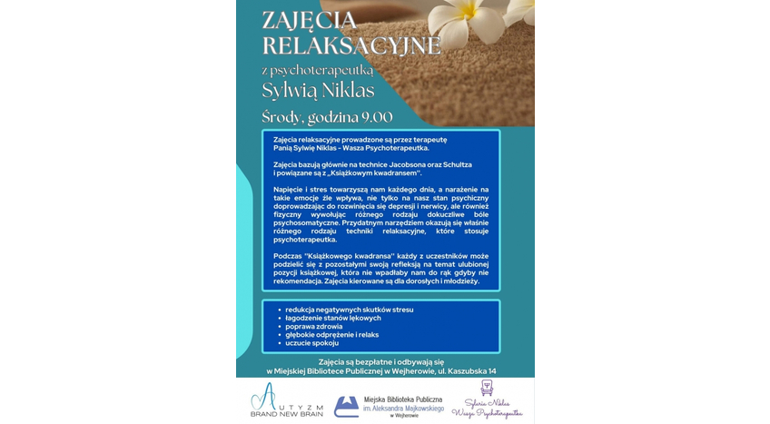 Zajęcia relaksacyjne z psychoterapeutką Sylwią Niklas