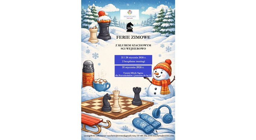 Ferie Zimowe z Klubem Szachowym SG1 - 2 bezpłatne treningi